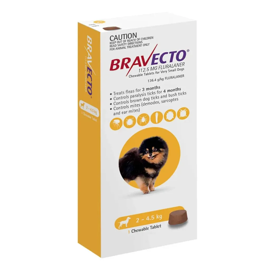 MSD Bravecto 112.5 mg 2-4.5 kg 1 Tablet