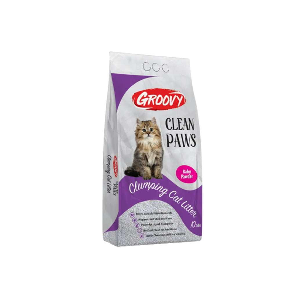 GROOVY Clumping Cat Litter Baby Powder 10 L