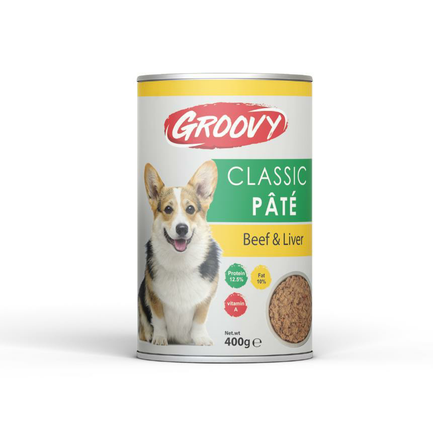 GROOVY Canine Classic Pate Beef & Liver 400 gm