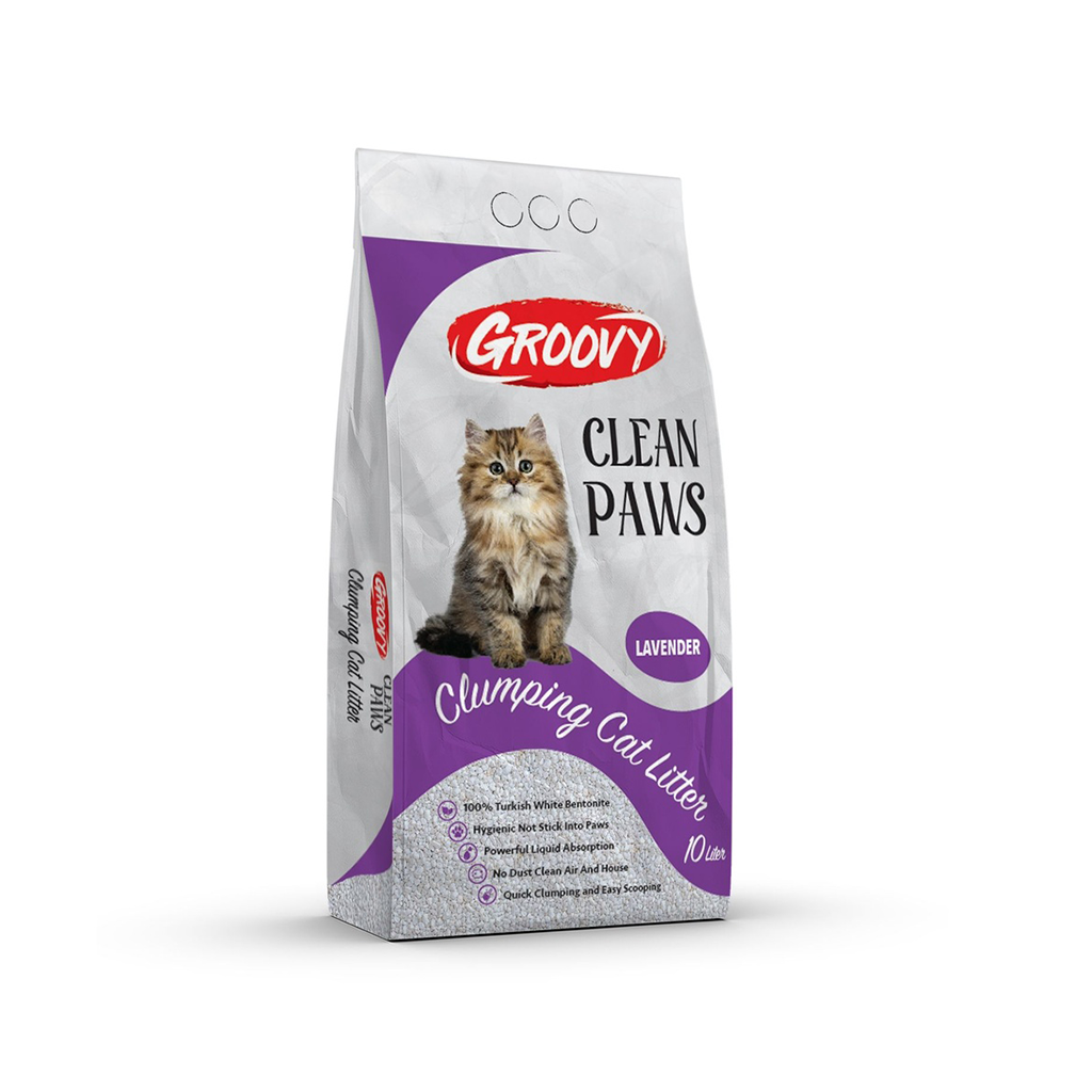 GROOVY Clumping Cat Litter Lavender 10 L