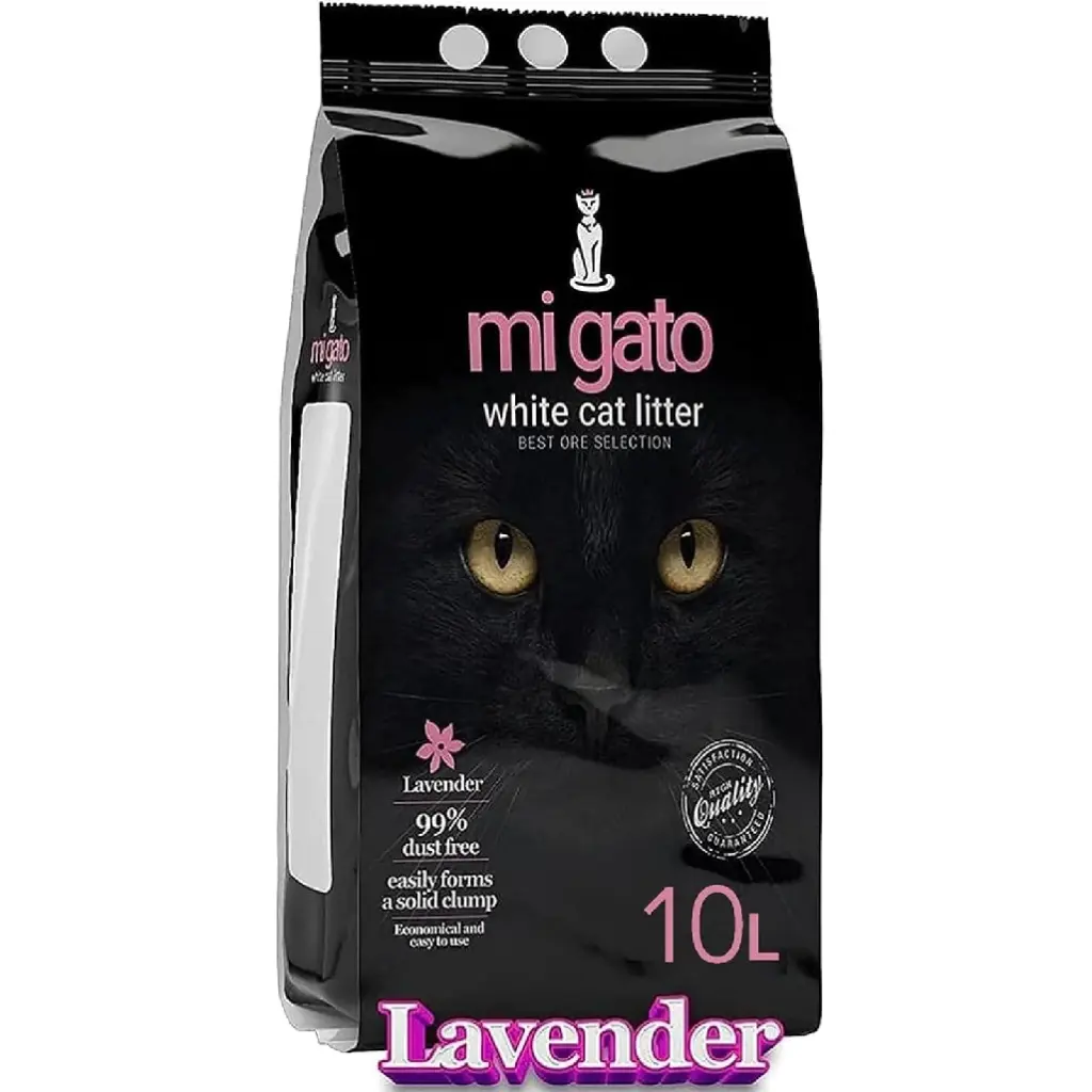 MI GATO White Cat Litter Lavender 10 L (Egypt Stock)