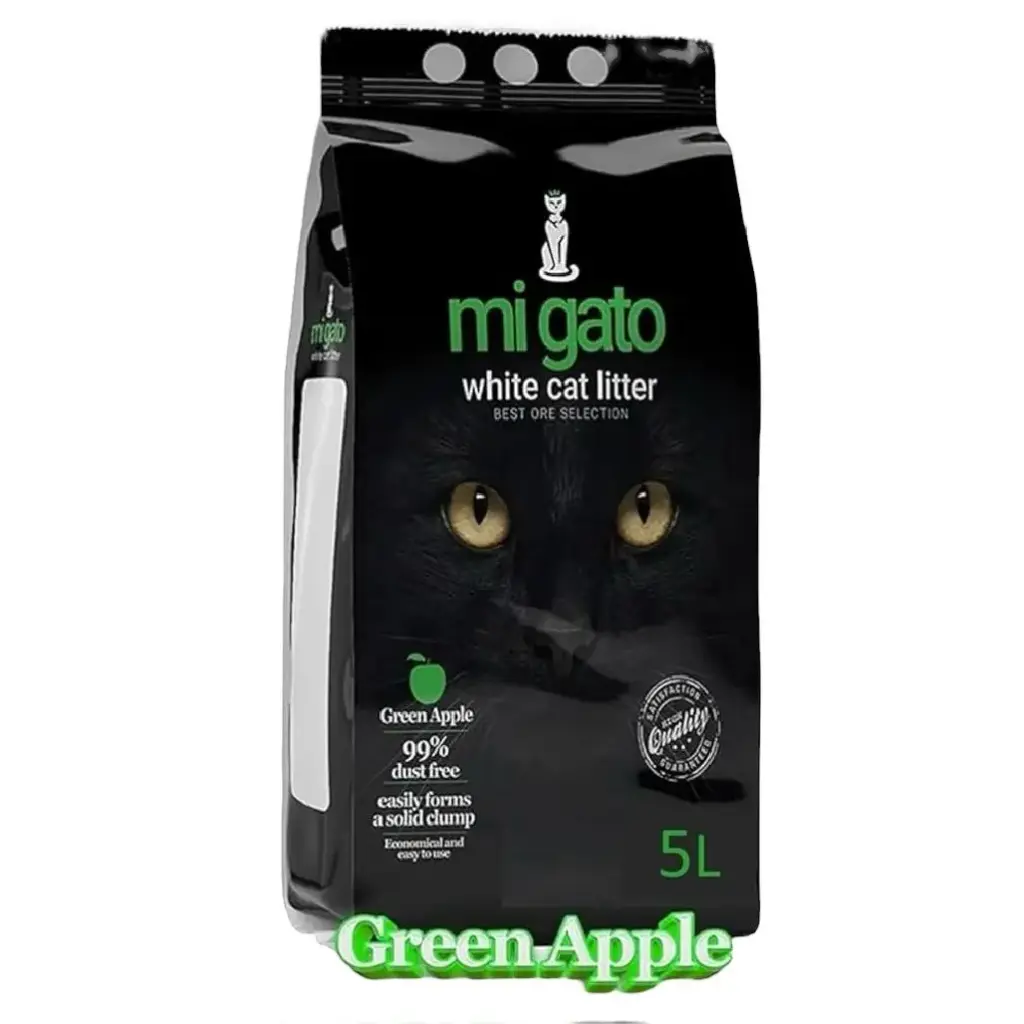MI GATO White Cat Litter Apple 5 L (Egypt Stock)