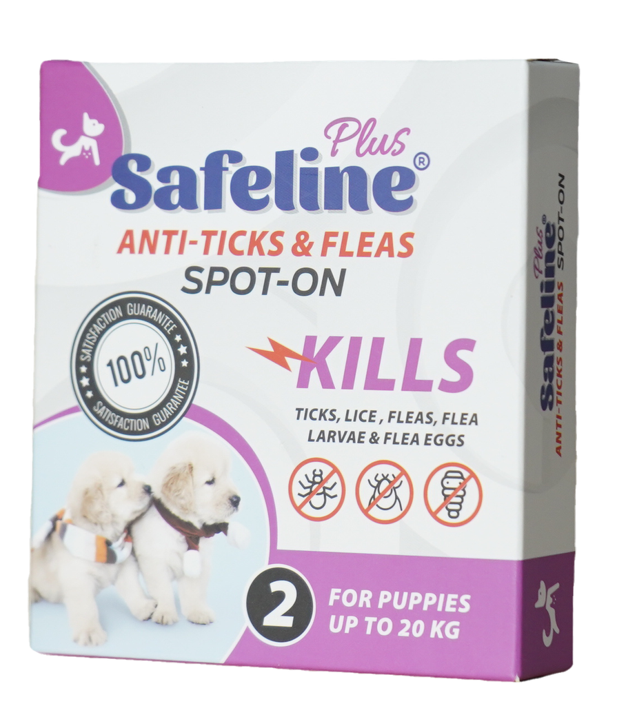 ELITE Safeline Anti-Fleas & Ticks Spot-On Puppy (2) 4 Ampoules