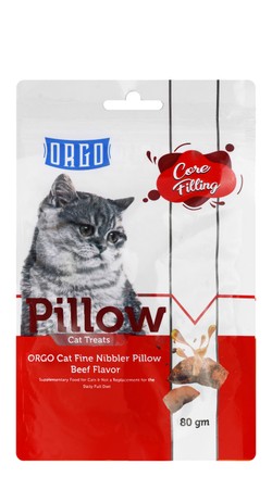 ORGO Pillow Cat Treats Beef 80 gm