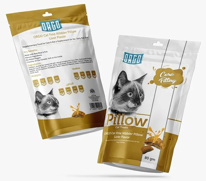 ORGO Pillow Cat Treats Liver 80 gm