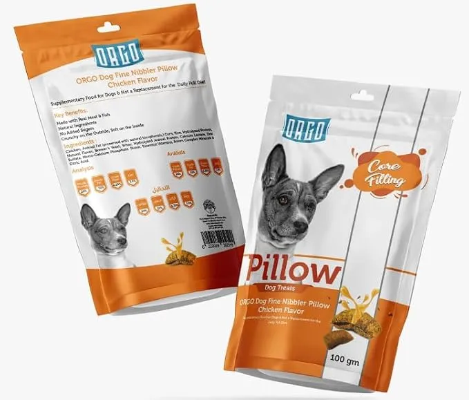 ORGO Pillow Dog Treats Chicken 100 gm