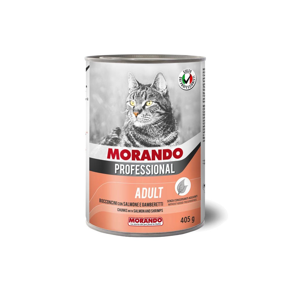 MORANDO | Feline PROFESSIONAL (Chunks) - Salmon & Shrimps  | 405 gm