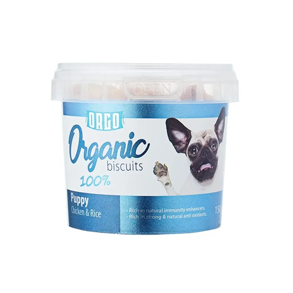 ORGO Organic Biscuits Puppy Chicken & Rice 150 gm
