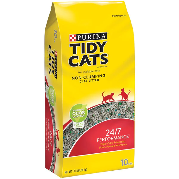 PURINA TIDY CATS Non-Clumping Clay Litter 24/7 Performance 4.54 kg (Egypt Stock)