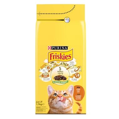 PURINA Friskies 5 Promises Cat Beef, Chicken & Vegetables 1.7 kg
