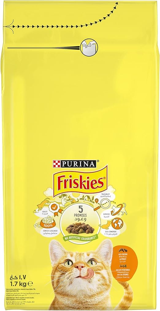 PURINA Friskies 5 Promises Cat Chicken & Vegetables 1.7 kg