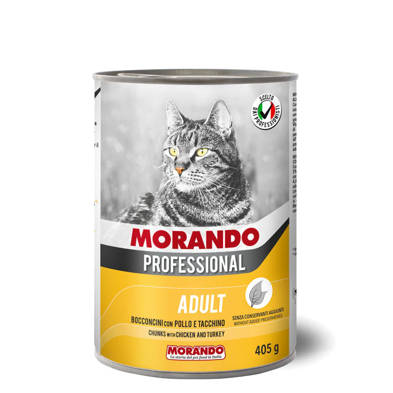 MORANDO | Feline PROFESSIONAL (Chunks) - Chicken & Turkey | 405 gm