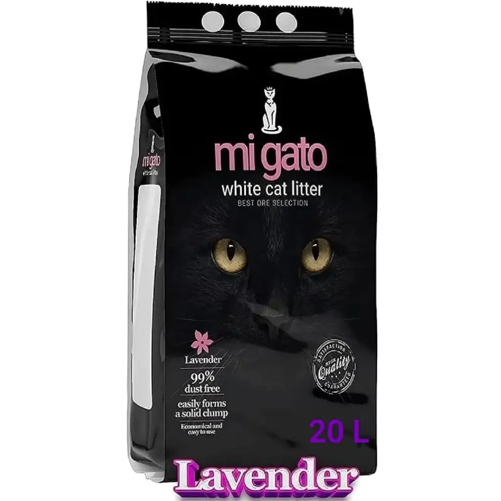MI GATO White Cat Litter Lavender 20 L (Egypt Stock)