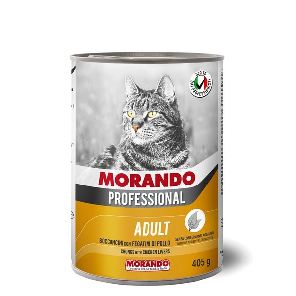 MORANDO | Feline PROFESSIONAL (Chunks) - Chicken Livers | 405 gm