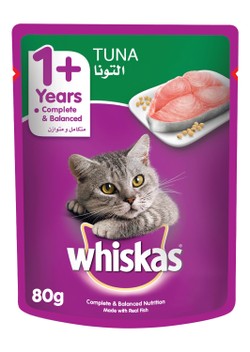 WHISKAS | 1+ Years Cat Food - Tuna | 80 gm
