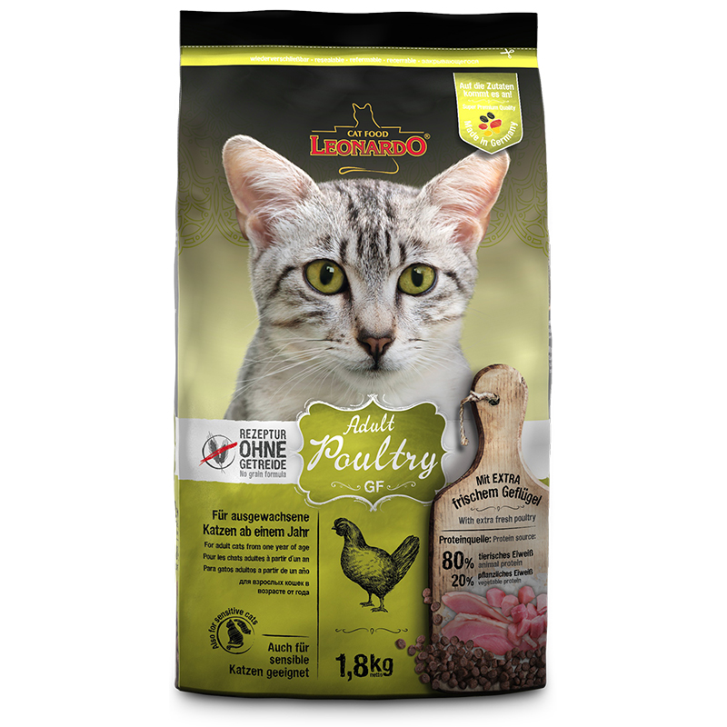 LEONARDO | CAT FOOD - ADULT GF POULTRY | 1.8 kg