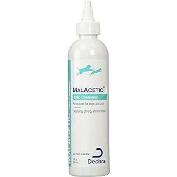 DECHRA | MALACETIC OTIC CLEANSER | 236 ML(8 fl.oz) for dogs and cats cleansing, drying, antimicrobial
