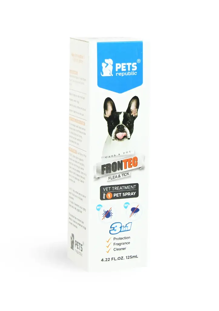 PETS REPUBLIC Frontec Flea & Tick Spray 125 ml (Egypt Stock)