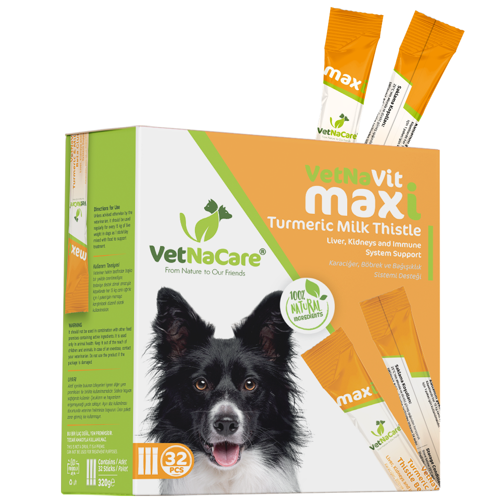 VETNACARE | VetNaVit TURMERIC, MILK THISTLE & B-GLUCAN MAXI | 32 sachets