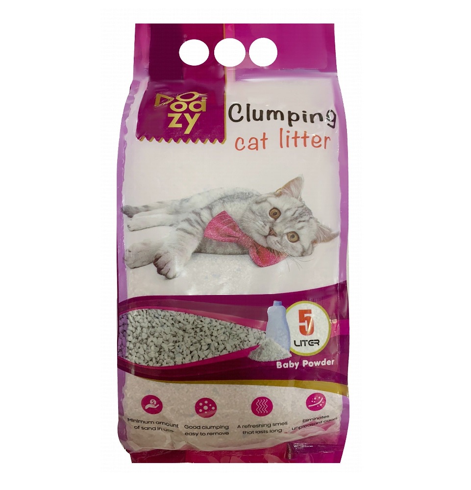 DOODZY Clumping Cat Litter Baby Powder 5 L