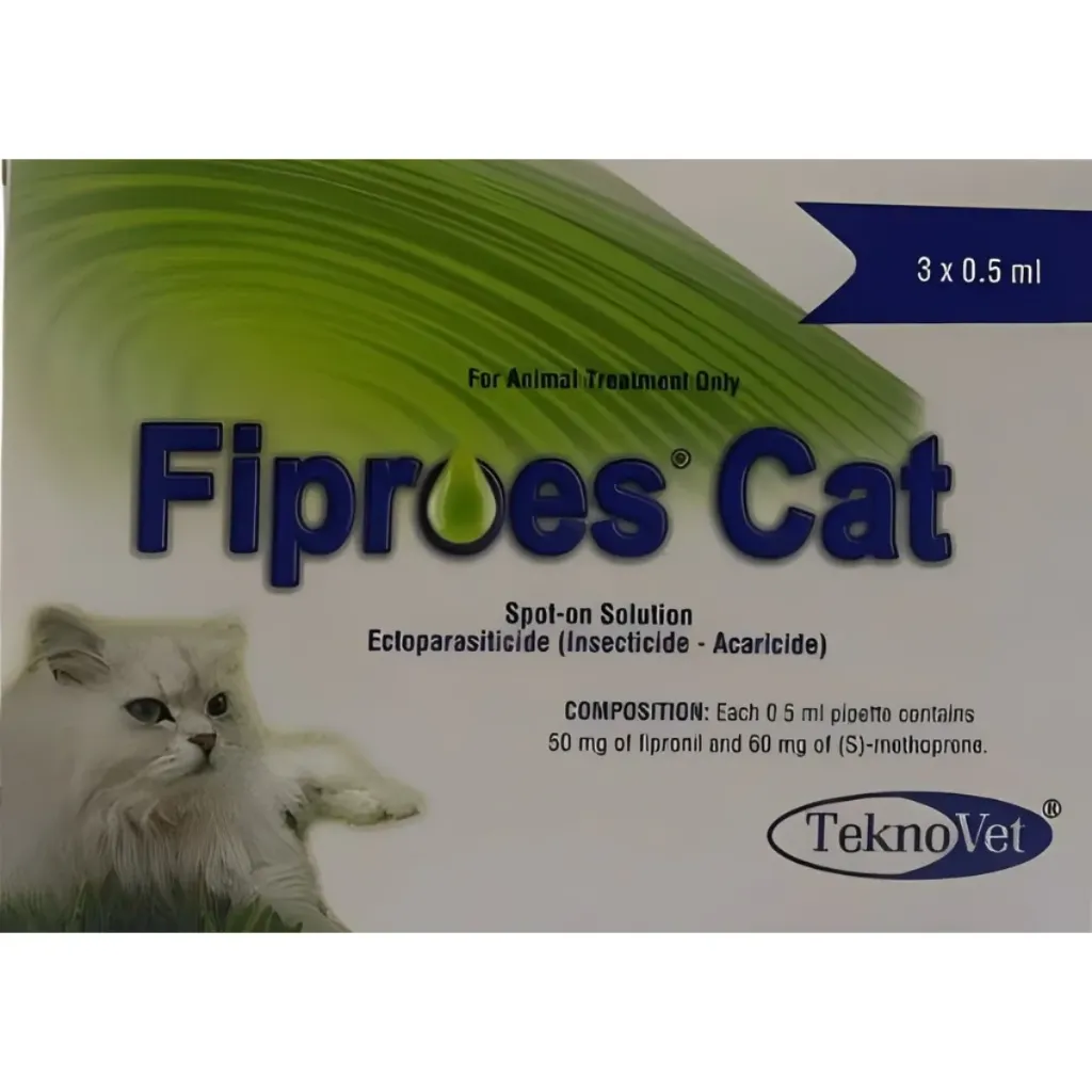 TEKNOVET Fiproes Cat 0.5ml 3 Ampoules Green