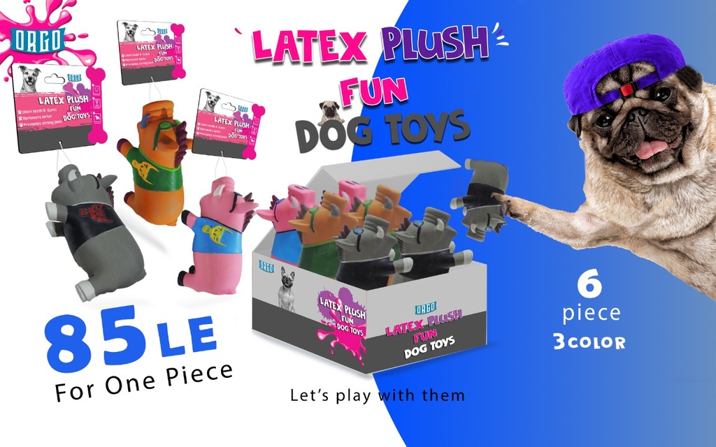 ORGO Latex Plush Fun Pig L 1 Piece