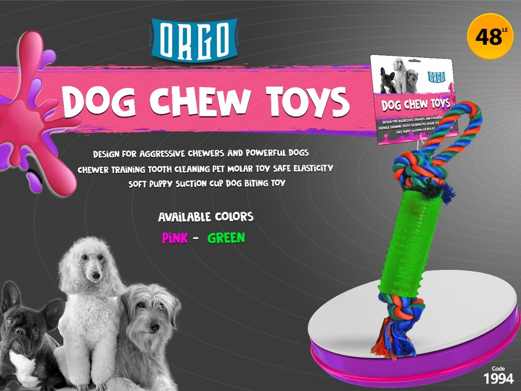 ORGO | Dog Chew Dental With Rope For Dog | 1 PIECE
