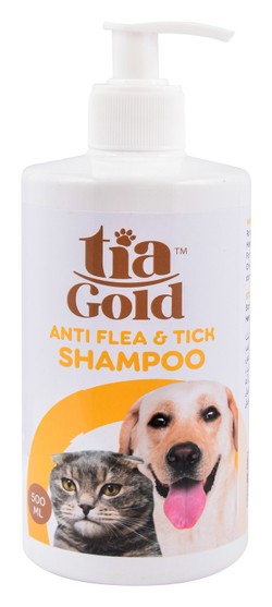TIA GOLD Anti Flea & Tick Shampoo 500 ml (Egypt Stock)
