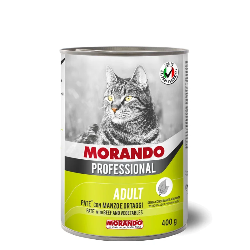MORANDO | Feline PROFESSIONAL (Pate) - Beef & Vegetables | 400 gm