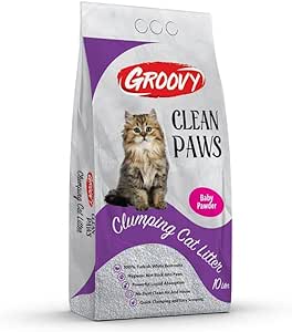 GROOVY Clumping Cat Litter Baby Powder 5 L (Egypt Stock)