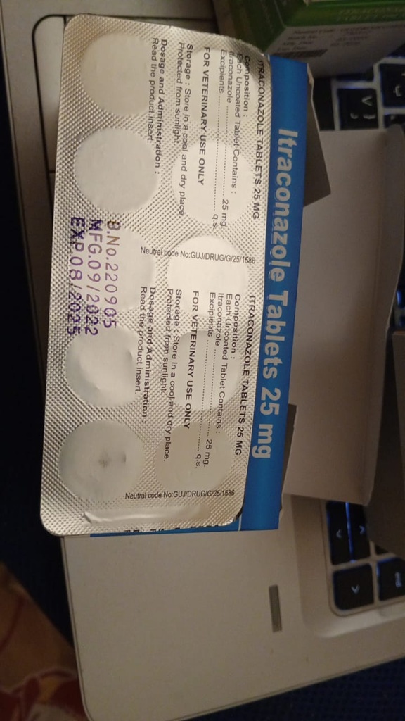 INDIAN ITRACONAZOLE TABLET 25 mg | 10 tablets