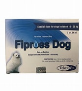 TEKNOVET Fiproes Dog 10-20 Kg 1.34 ml 3 Pipettes Blue