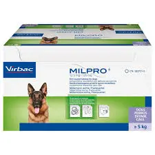 VIRBAC Milpro Dewormer For Large Dogs Over 5 kg 2 Tablets