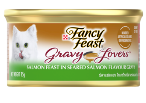 FANCY FEAST Gravy Lovers Salmon Feast in Seared Salmon Flavour Gravy  85 gm
