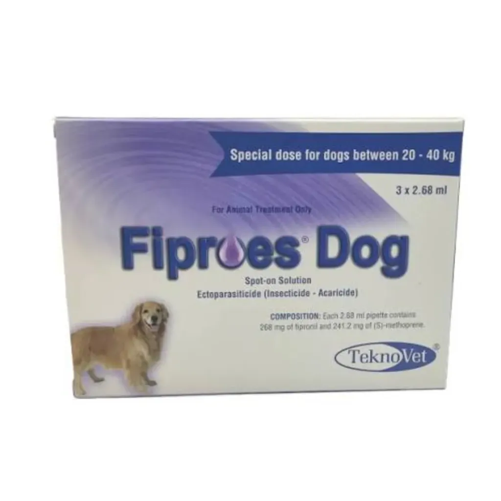 TEKNOVET Fiproes Dog 20-40 kg 2.68 ml 3 Pipettes Purple