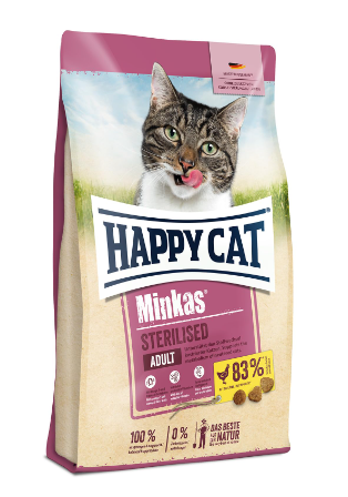 HAPPY CAT Minkas Sterilised With Poultry 10 KG