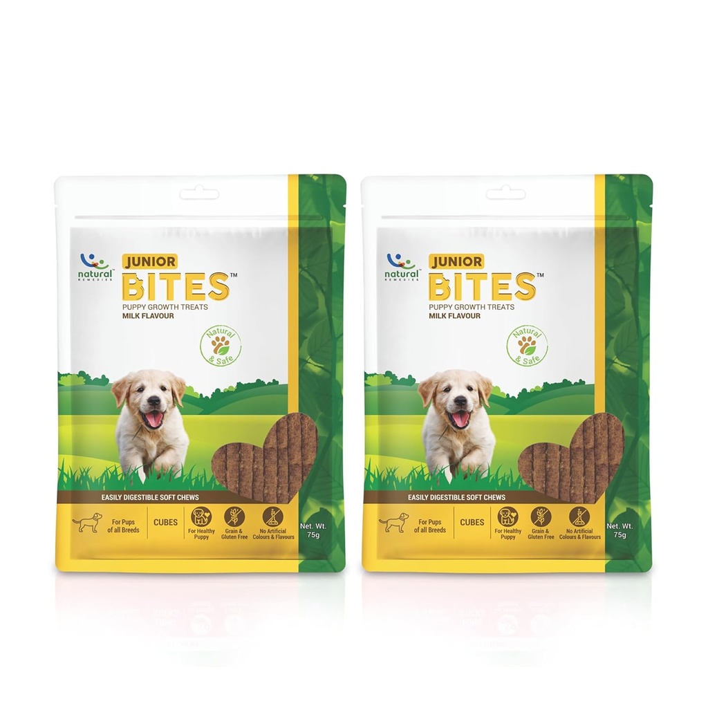 Natural Remedies |Junior Bites Puppy Growth Treats | 75 gm