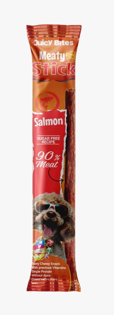 JUICY BITES Meaty Stick With salmon Dog One Piece
