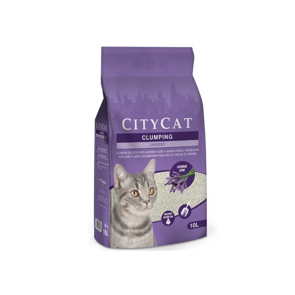 CITYCAT | CLUMPING CAT LITTER - LAVENDER | 10 L 