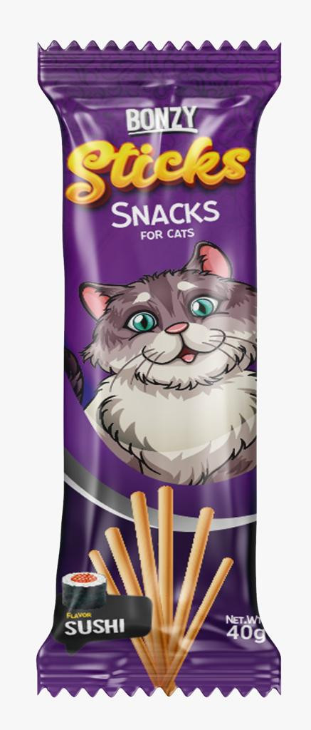 BONZY Sticks Snacks For Cats With Sushi 40 gm 