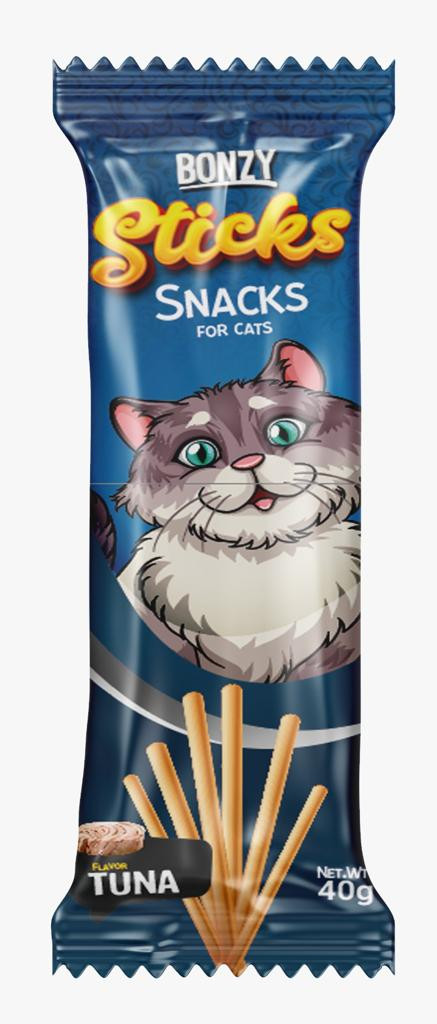 BONZY Sticks Snacks For Cats With Tuna 40 gm 