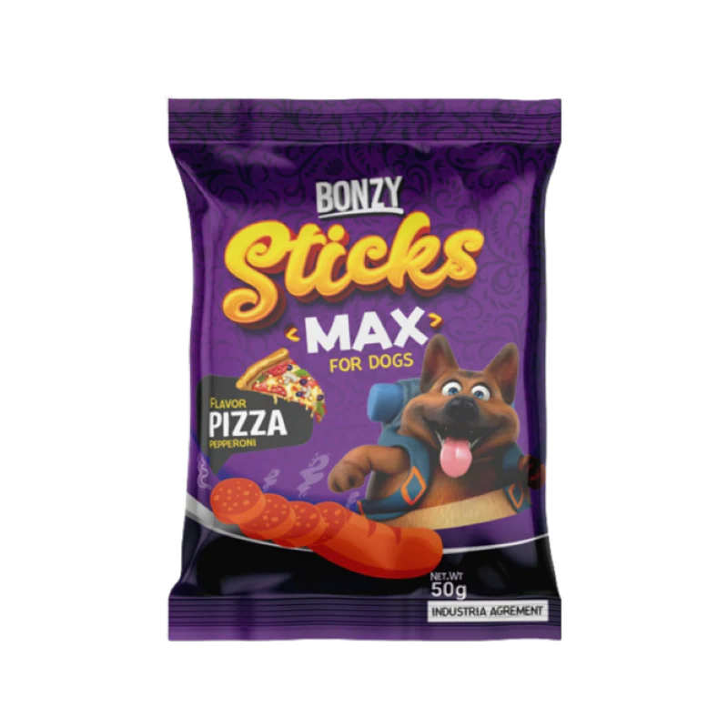 BONZY Sticks Max For Dogs With Pizza 50 gm 