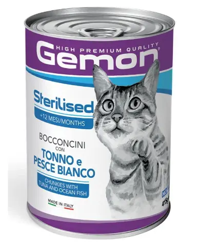 Genom | Sterilised Tuna&Ocean Fish Bites Cat Wet Food | 415g