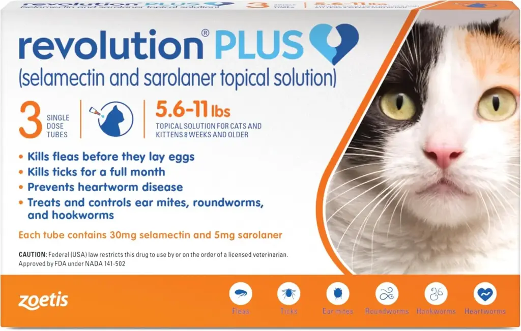 ZOETIS Revolution Plus 30MG 0.5ml 3 Pipettes