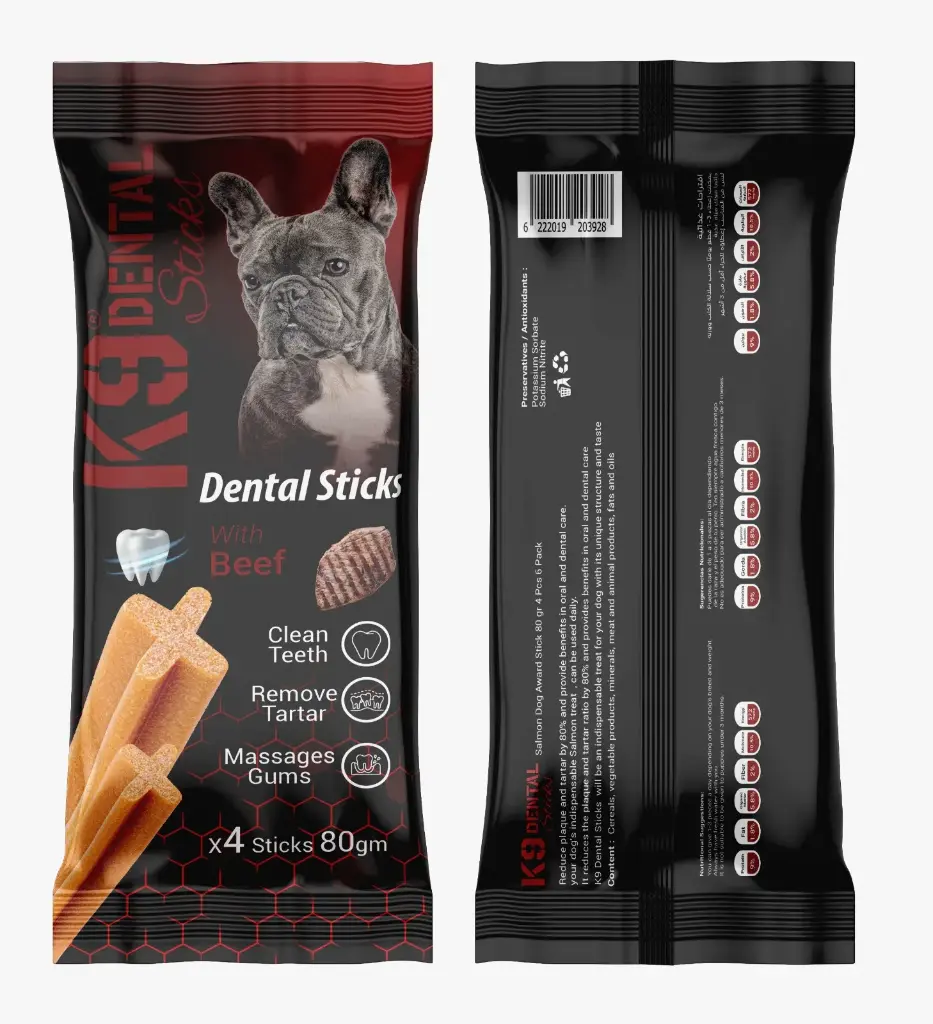 K9 | DENTAL STICKS - BEEF  | 80 GM