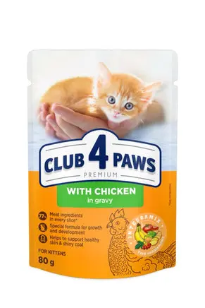 CLUB 4 PAWS | KITTEN - CHICKEN | 80 G	