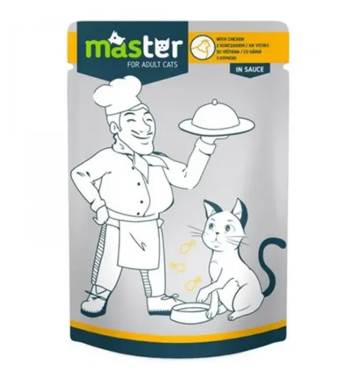 MASTER Adult Cat Wet Food Chicken 80 G