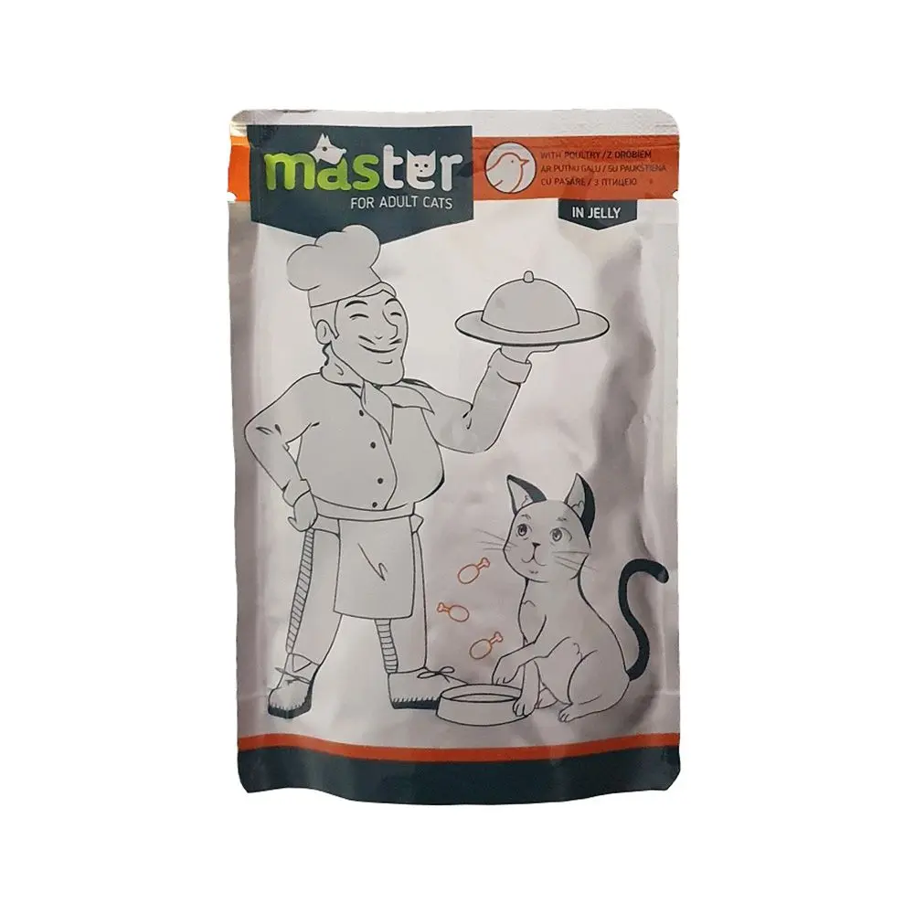 MASTER Adult Cat Wet Food Poultry 80 G