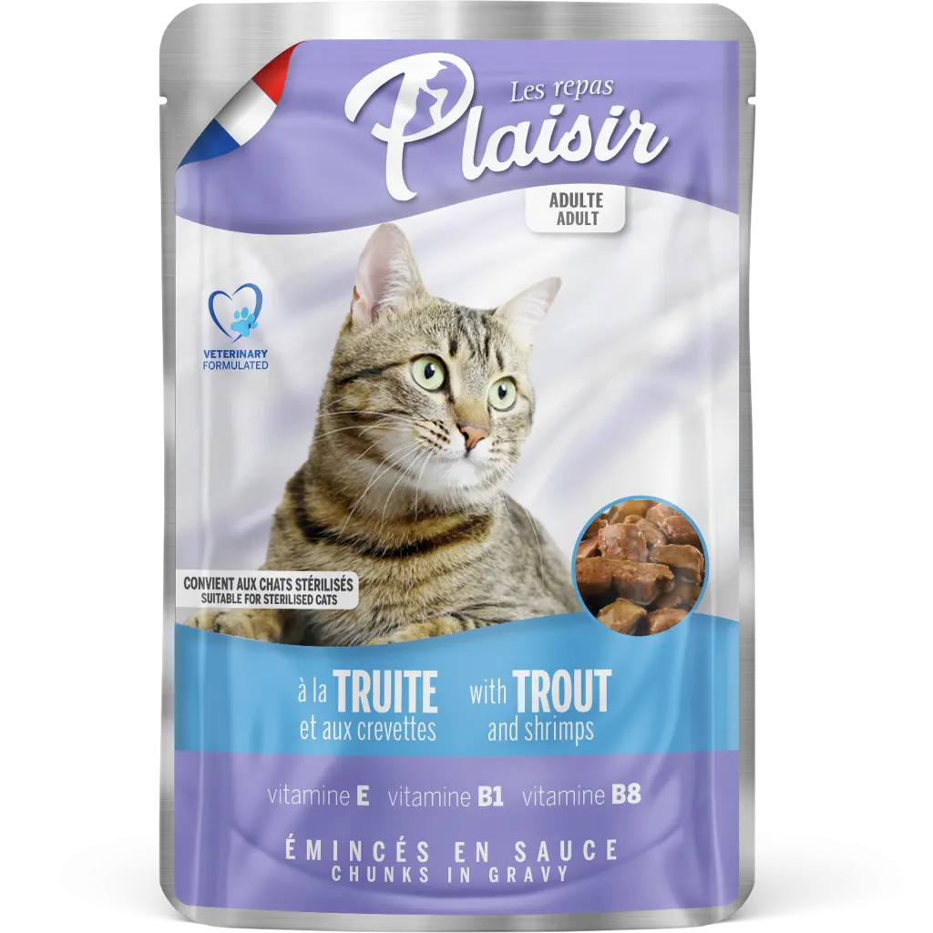 Plaisir | Adult Cat Food -Trout | 85 Gm