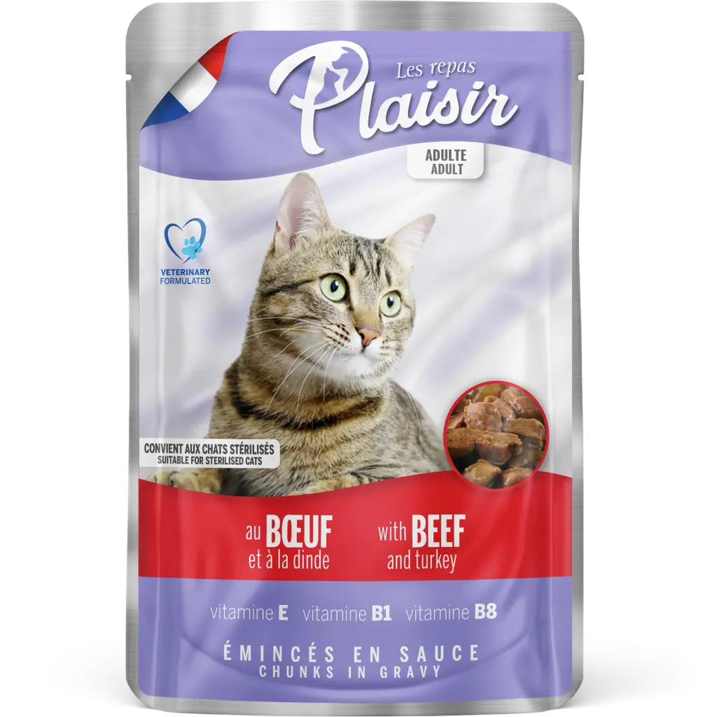 Plaisir | Adult Cat Food - Beef | 85 Gm